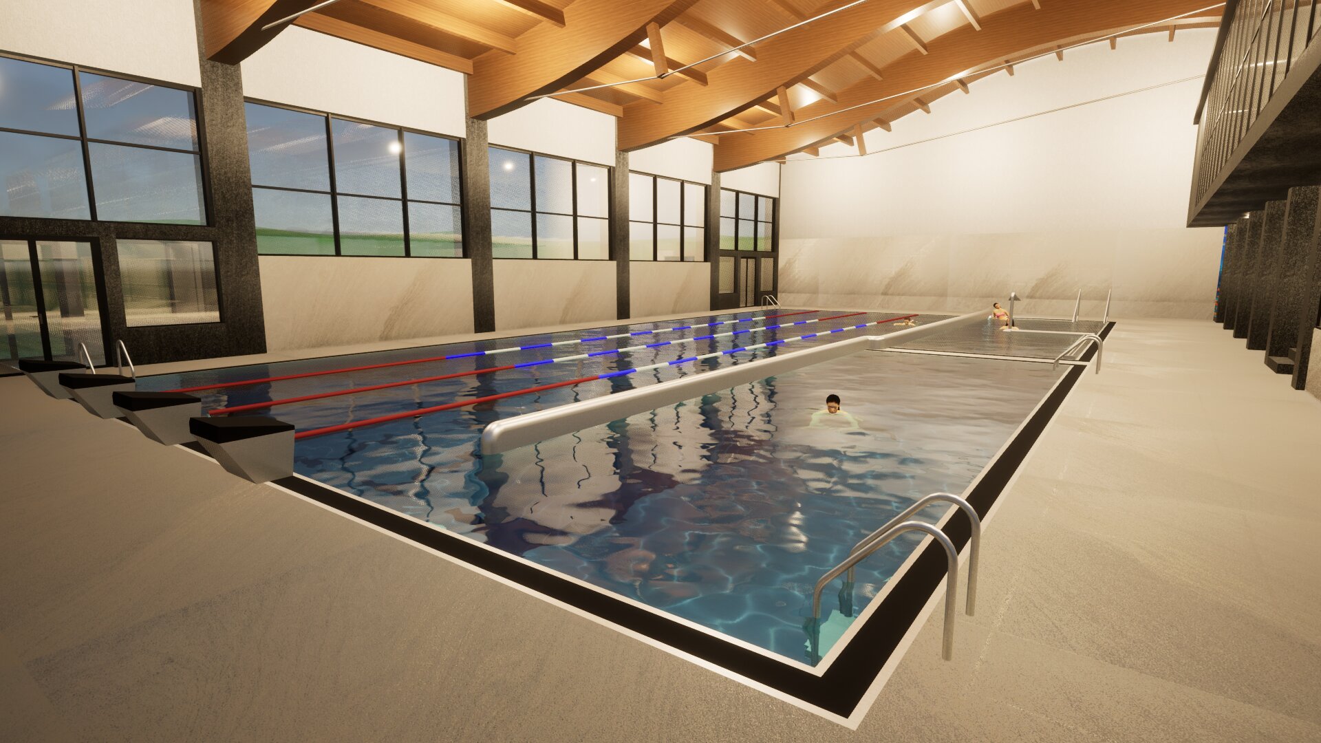 zdjęcie wizualizacji przebudowy krytej pływalni ROSIR w Rzeszowie